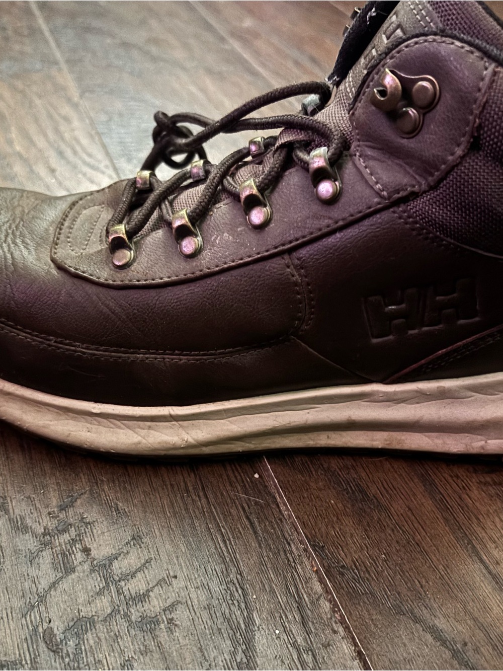 Helly Hansen Men’s Dark Brown Leather Lace-Up Boot